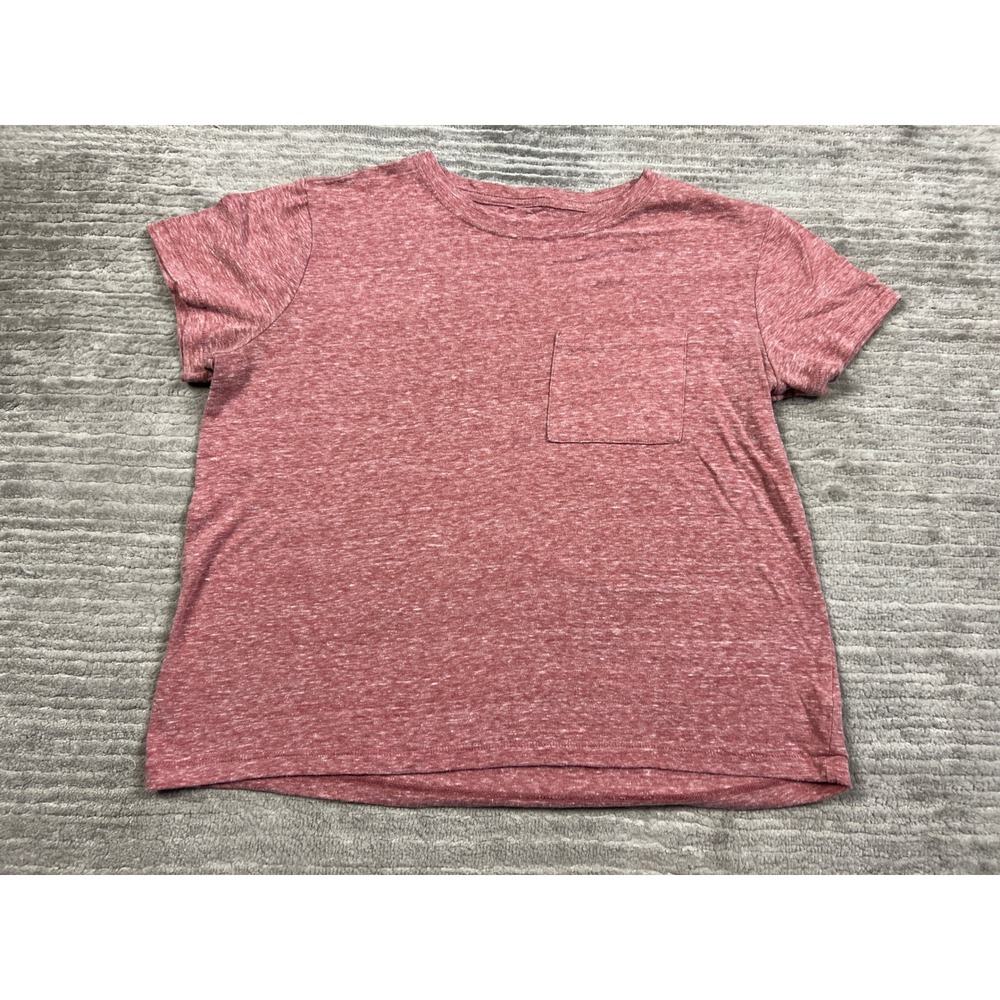 Arizona T-Shirt Women Small Red Semi-Fit Pocket Tee Heathered Short Sleeve 30287